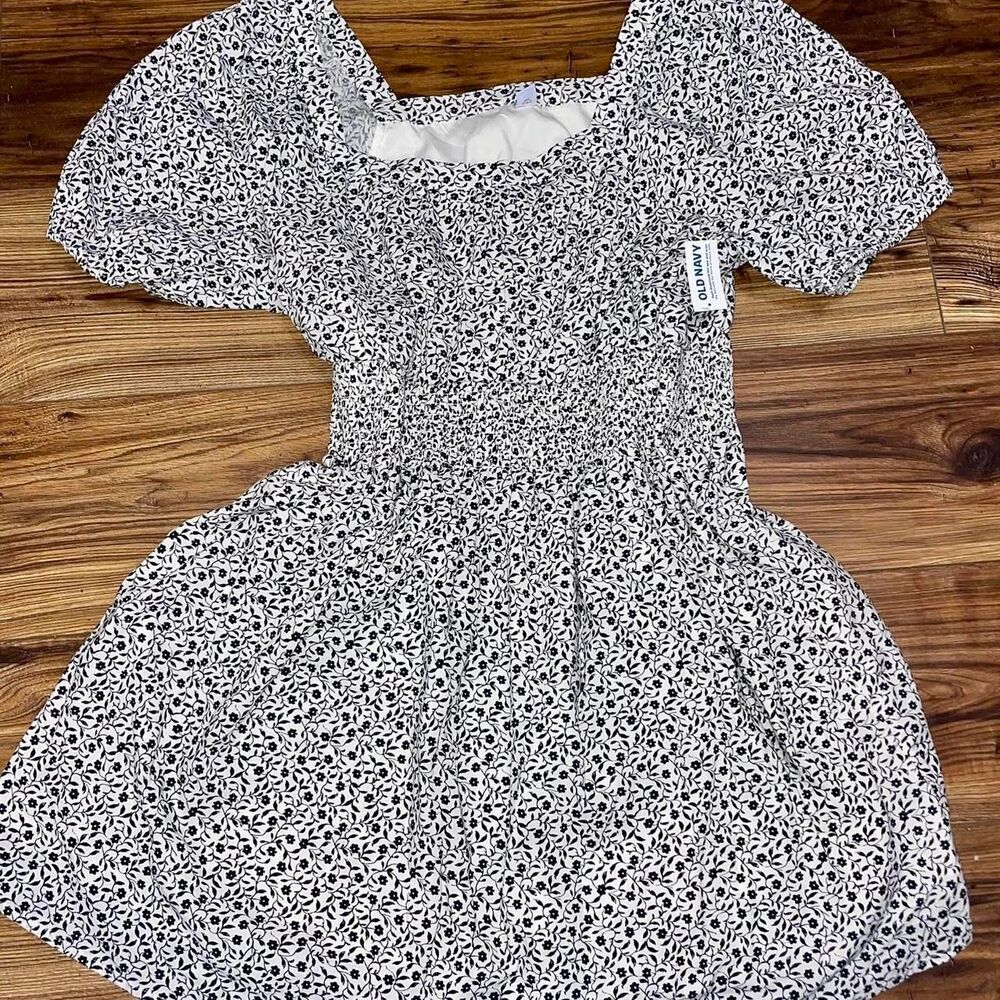 Old-navy Women's White and Black Dress